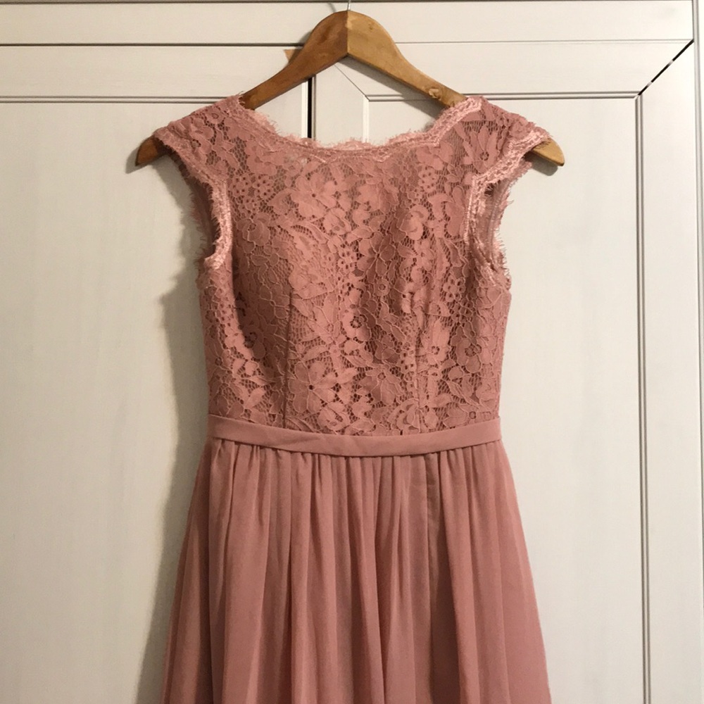 Azazie pink bridesmaid dress
